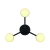 Lampa sufitowa Contina – czarna + 3 klosze szklane NO2512096003 - Nordlux